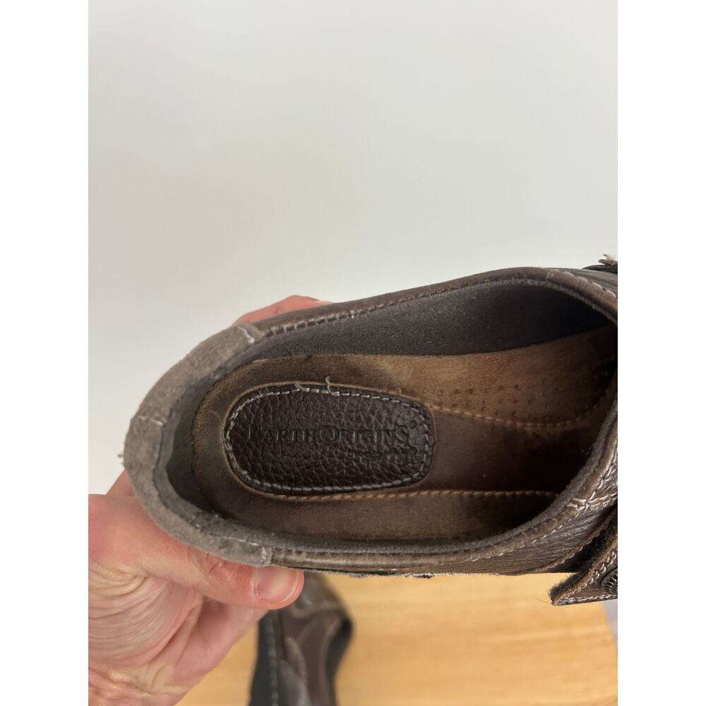 Earth Origins Evelyn Brown Leather Strap Loafers Women’s Size 8 - Picture 8 of 9